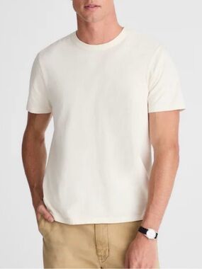 Madewell Men's Short-Sleeve Crewneck T-Shirt - Ivory/Cream